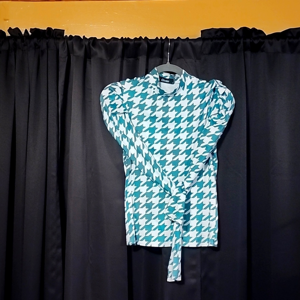 Houndstooth blouse